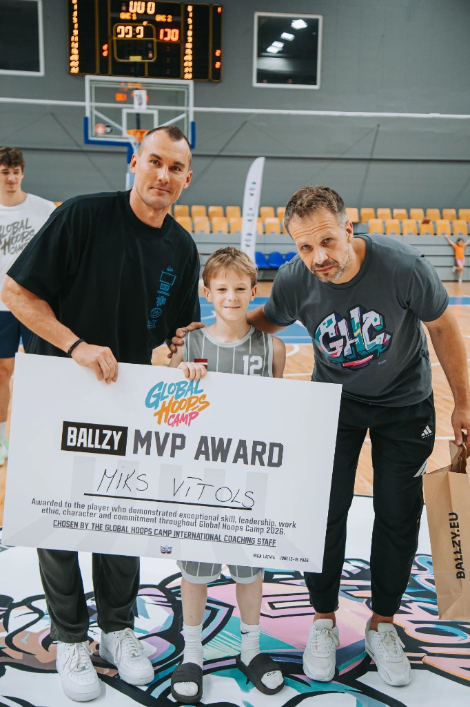 Ballzy MVP award presentation at Global Hoops Camp 2026